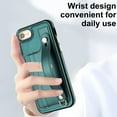 thumbnail image 3 of Nalacover Wallet Case for iPhone 7/iPhone 8/iPhone SE 2020/iPhone SE 2022, Business PU Leather Unique Design Wristband Kickstand Credit Card Holder Slots Shockproof Scratch Resistant Phone Case,Green, 3 of 6