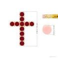thumbnail image 3 of Angara Natural 1.65 Ct. Ruby Cross Pendant Necklace in 14K Yellow Gold for Women with 18 Inch Cable Chain, 3 of 8