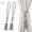 Gray, variant on RYLZX4 Pack Long Tassel Curtain Tiebacks Handmade Braided Rope Knot Drape Tie Backs European Style Decorative Curtain Holdbacks for Home & Office Window Drapery (Gold)
