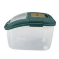 thumbnail image 4 of Food Storage Container, Large Capacity Flip Cover Rice Storage Bin Multipurpose With Roller Wheel For Flour For Home For Nuts White,Green, 4 of 8