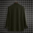 thumbnail image 3 of IROINNID Plain Long Sleeve Shirts for Men Cozy New Shirt Plus Business Turndown Collar Blouse & Shirt Savings,Olive Green, 3 of 3