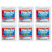 Pepcid Complete Dual Action Acid Reducer and Antacid Chewable Berry Flavor on The Go Convenience Packets Individually Sealed, 1 Tablet Per Packet, UNBOXED (6 Pack)