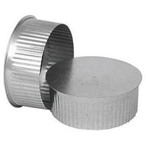 Imperial Manufacturing 4 in. Dia. Galvanized steel Crimped Pipe End Cap
