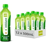 Alo Aloe Vera Juice Drink | Exposed - Aloe Vera + Honey | 16.9 Fl Oz, Pack Of 12 | Plant-Based Drink With Real Aloe Vera Pulp