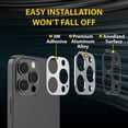 thumbnail image 4 of iPhone 13 Camera Lens Protector - Aircraft-Grade Aluminum Alloy 6.1" iPhone 13 Pro Camera Lens Protector & 6.7" iPhone 13 Pro Max Camera Lens Protector (LenShield for 3 Lens, Black), 4 of 5