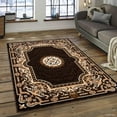 thumbnail image 2 of Allstar Rugs Allstar 18th Century Vintage Regal Bordered Floral Medallion Area Rug Chocolate 5' 2"x7' 1" 5' x 8', 2 of 5