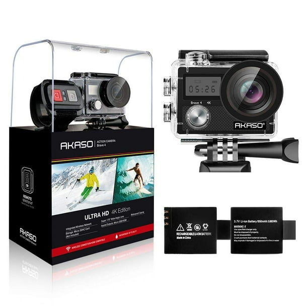 AKASO Brave 4 WiFi Action Camera 4K Ultra HD 20MP Sport DV Camcorder