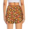 thumbnail image 2 of Lsque Squirrel Maple pine nut Printed Women's Running Shorts with Liner Pockets,Elastic Quick Dry Workout Athletic Gym Yoga Shorts,Womens High Waist Shorts-Large, 2 of 9