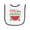 White and Black, variant on Inktastic First Birthday Watermelon Baby Terry Cloth Bib