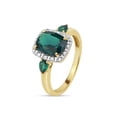 thumbnail image 2 of 2.55 ct. Rainforest Topaz Cushion Ring in 2Tone over Sterling Silver, 2 of 4