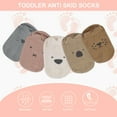 thumbnail image 6 of Baby Non Slip Socks, 5 Pairs Toddler Girls Cute Cotton Ankle Socks with Grips for Kids 6 Months to 5 Years, 6 of 7