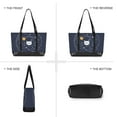 thumbnail image 6 of FORMRS Canvas Laptop Tote Bag for Women with 15.6" Computer Compartments Shoulder Handbag, White Cat Planet, 6 of 7