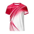 thumbnail image 4 of KHONTS Printed Short Sleeve T Shirts for Men Tennis Crew Neck Tee Summer Fashion Plus Size Tops Red XS, 4 of 4