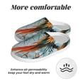 thumbnail image 6 of KLL Exotic Birds Forest Pattern Adult Unisex Cozy Slippers,Fuzzy Slip-on Slippers TPR Sole Slippers Comfort Plush Home Footwear for Indoor & Outdoor-35/36, 6 of 7