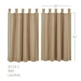 thumbnail image 3 of VHC Brands Stitched Burlap Curtain Tier, Natural, 36x36, Set of 2, 3 of 7