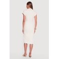 thumbnail image 3 of Women's Denim Side Ruched Dolman Sleeve Shirt Dress, 3 of 3