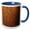 Blue/White, variant on 3drose, Image of Copper Color Glittery Look, 11oz Two-tone Red Mug