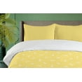 thumbnail image 4 of Ambesonne Floral Duvet Cover Sets, Soft Tone Small Flowers, 2-King, White Pastel Yellow, 4 of 7