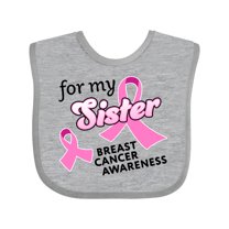 Inktastic For My Sister - Breast Cancer Awareness Boys or Girls Baby Bib