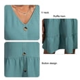 thumbnail image 4 of Button Sleeveless Dress, Sleeveless Dress Vest Casual  For Party ANGGREK Verde XL, 4 of 6
