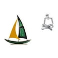 thumbnail image 1 of Figura de velero,Escultura de velero de hierro para decoración de oficina y hogar,Estatua de barco de escritorio para decoración de entrada de gabinete,Figura de pensador abstracto,Estatua de, 1 of 8