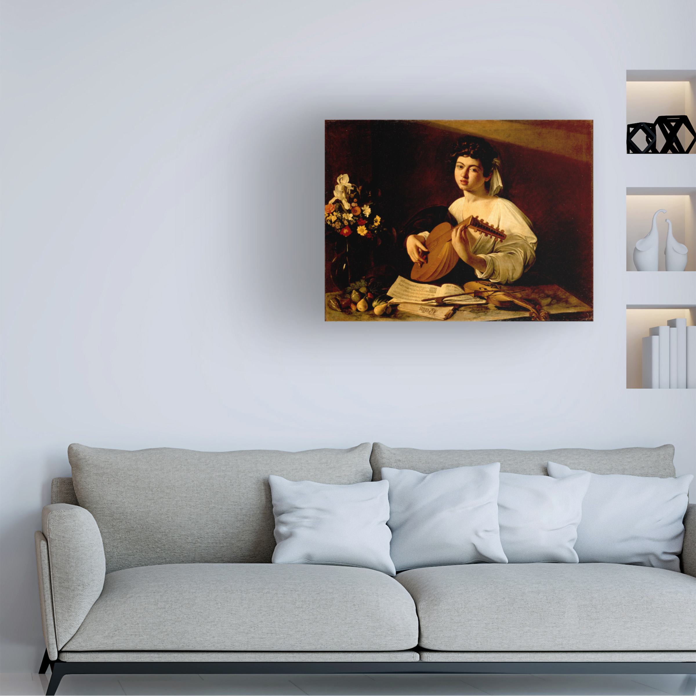 Caravaggio 'The Lute Player' Canvas Art