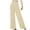 Yellow, variant on WREESH Womens Business Casual Pants Fashion Button Solid High Waist Pockets Full Length Pants Black