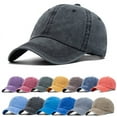 thumbnail image 2 of Unisex Vintage Baseball Cap Women Men Spring Summer Solid Fashion Dad Hats Cap Cotton Outdoor Simple Casual Mommy Jennie Unisex Vintage Washed Distressed Baseball-Cap Twill Adjustable Dad-Hat, 2 of 7