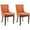 Orange(2 pack), variant on Resenkos Thickened Fabric Dining Chairs Set of 2, Farmhouse Tufted Modern Upholstered Ultra Side Chairs Blue