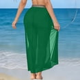 thumbnail image 4 of Swimsuit Cover Up for Women High Waisted Chiffon Maxi Skirt Gold Chain Waistband Side Split Flowy Beach Wrap Long Sarong, 4 of 5