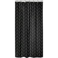 thumbnail image 6 of Small Stall Black White Shower Curtain Modern Half Size Chevron Herringbone 36x72 Inch Striped Single Tiny Skinny Narrow 7 Pack Hooks Dorm Decor Fabric Bathroom Set Polyester Waterproof, 6 of 6