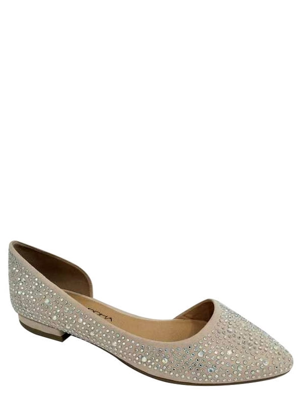 Women's Jeweled Almond Toe Shoe - Walmart.com