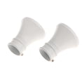 thumbnail image 1 of Inteprter 2 uds extremos de barra de cortina cabeza de poste de cortinas para Dia. Bola de varilla de 28 mm # Blanco Tratamientos de ventanas trompeta blanca 2 piezas, 1 of 1