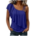 thumbnail image 2 of Neewe Womens Classic Plain Off the Shoulder Tops Oversized Summer Spring T-Shirts 2026 Daily Outfits, 2 of 8