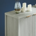 thumbnail image 7 of OAKHAM Storage Cabinet with 3 Drawers, Fluted Sideboard Buffet with Adjustable Shelf, Pale Oak, 7 of 7