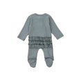 thumbnail image 3 of Qiylii Newborn Baby Unisex Footed Rompers, Solid Color Zipper Ruffle Bodysuit, 3 of 9