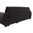 thumbnail image 3 of Lilola Home 95"W Black Teddy Fleece Reversible Sleeper Sectional Sofa with Storage Chaise, 3 of 8