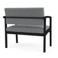 thumbnail image 5 of Lesro Lenox Steel Fabric Bariatric Waiting Room Guest Chair in Black/Adler Gray Flannel, 5 of 5