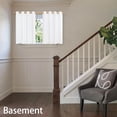 thumbnail image 2 of shiyou-Linen Cafe Curtains 24 Inches Long for Small Window, Short Grommet Light Filtering Privacy Curtains for Kitchen Basement, White, 52W X 24L, 2 Panels, 2 of 4