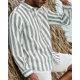 thumbnail image 1 of Camisa estampada de rayas verdes de manga larga para hombre nueva , camisa de moda clásica elegante hawaiana de lujo social para hombre, talla grande 6, 1 of 6
