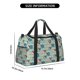 thumbnail image 3 of Fotbe Colorful Pugs Bolsa de Viaje con Estampado, Bolsa de Fin de Semana para Mujer con Compartimento para Zapatos, Bolsa de Gimnasio con Bolsillo Húmedo, 3 of 7