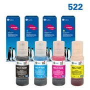 G&G Compatible for Epson T522, 522 Ink Bottles Refill Ink for ET-2720, ET-4700 (BK/C/M/Y, 4-Pack)