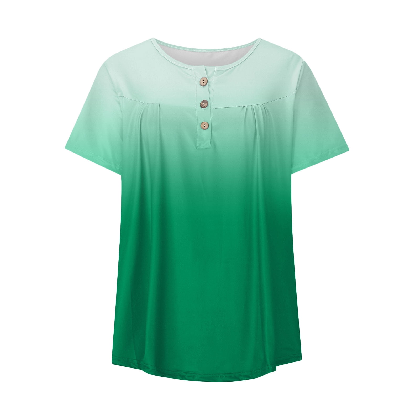 XFLWAM Womens Tops Hide Belly Tunic Summer Short Sleeve T Shirts Cute Flowy  Henley Tshirt Casual Tie Dye Solid Color Dressy Blouses Orange XXL 