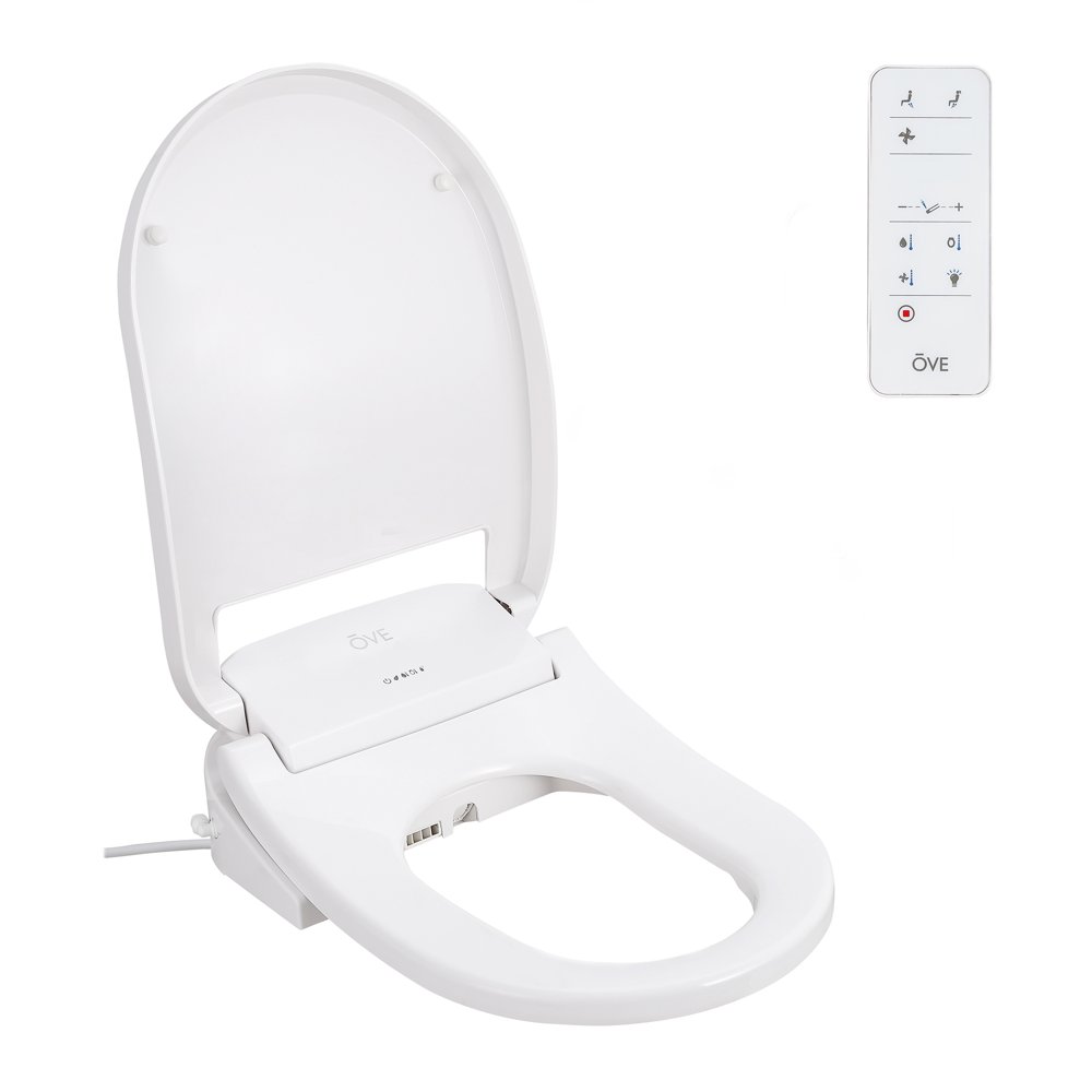 Ove Decors Vanda Elongated RoundHeated Electric Bidet Toilet Seat