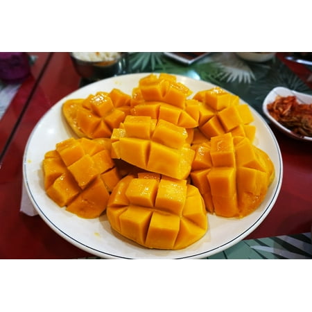 Rattan Fruit Philippines Canvas Print Food Republic of The Philippines Fruit Summer Mango Stretched Canvas 10 x 14 ()