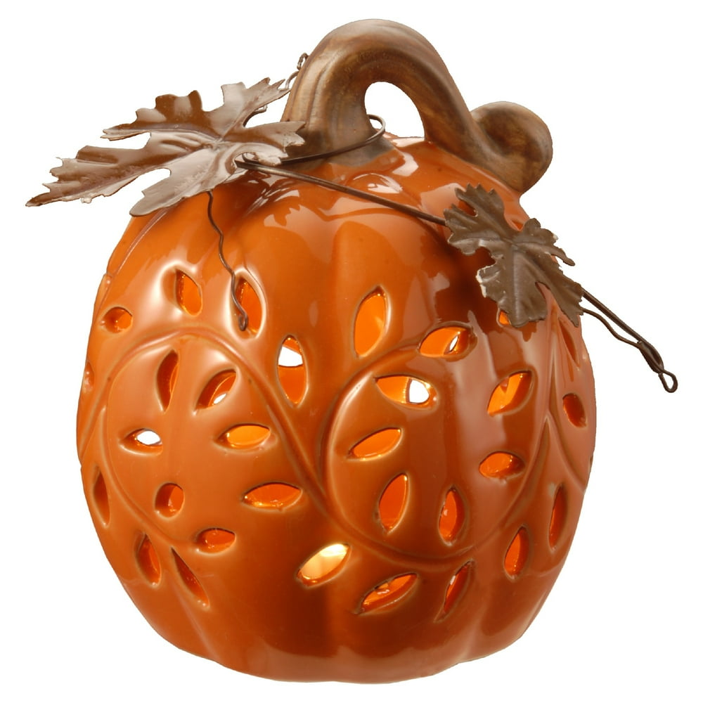 6” Lighted Pumpkin Decor LED lights Battery Operated - Walmart.com
