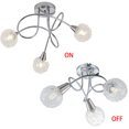 thumbnail image 4 of FSLiving Close to Ceiling Lights Fixtures with Crystal Shade for Sloped and Vaulted Ceiling Modern Stylish Chandelier with 15ft Plug in Cord for Kitchen Island Closet, 4 of 7