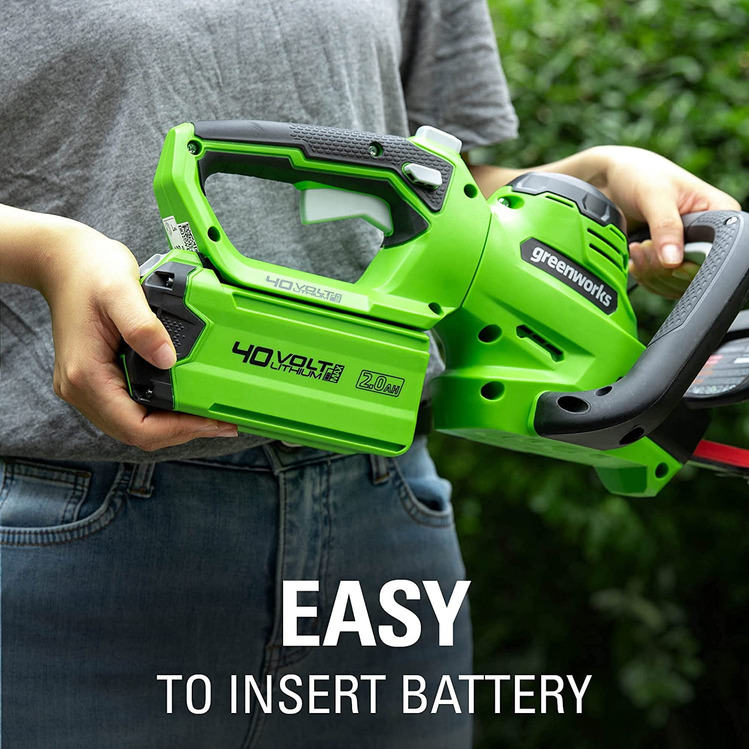 Greenworks 40V 24" Hedge Trimmer (1" Cutting Capacity), Battery Not Included HT40B02