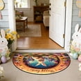 thumbnail image 4 of Uuiauoio Half Round Door Mat Easter Holiday Egg Rabbit Half Moon Rug Washable Half Circle Area Rugs Indoor Entrance Non Slip Semi Circle Bathroom Rugs Floor Carpet for Kithen Bedroom Decorative Gift, 4 of 6