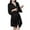 Black, variant on TMOYZQ Women's Silky Satin Robes 3/4 Sleeve Lace Trim Kimono Bathrobe Bride Bridesmaids Wedding Party Getting Ready Dressing Gowns Sleepwear